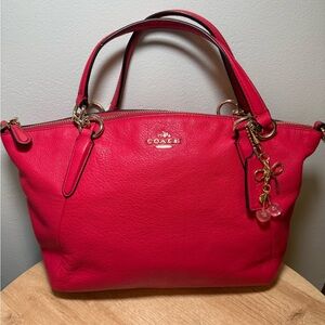Coach Red raspberry Leather small Kelsey Bag